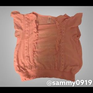 Justice pink ruffle top